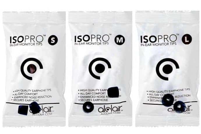 ISOPRO replacement tips for Curve Universal in-ear monitor
