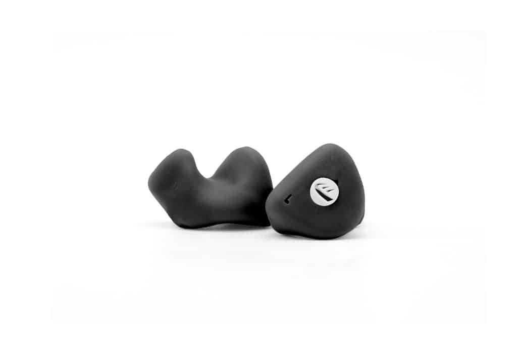 Black filtered hearing protection for musicians, live sound, concerts, stages, work and job sites