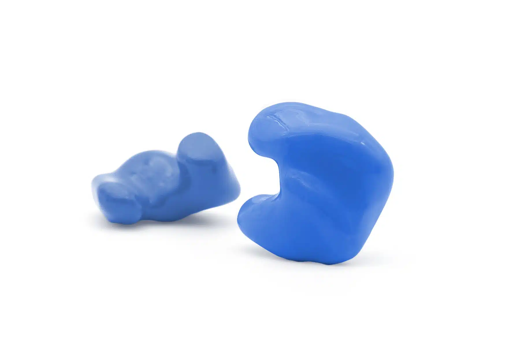 Sports shooting, industrial, concert, and motorcycle hearing protection earplugs in Blue.