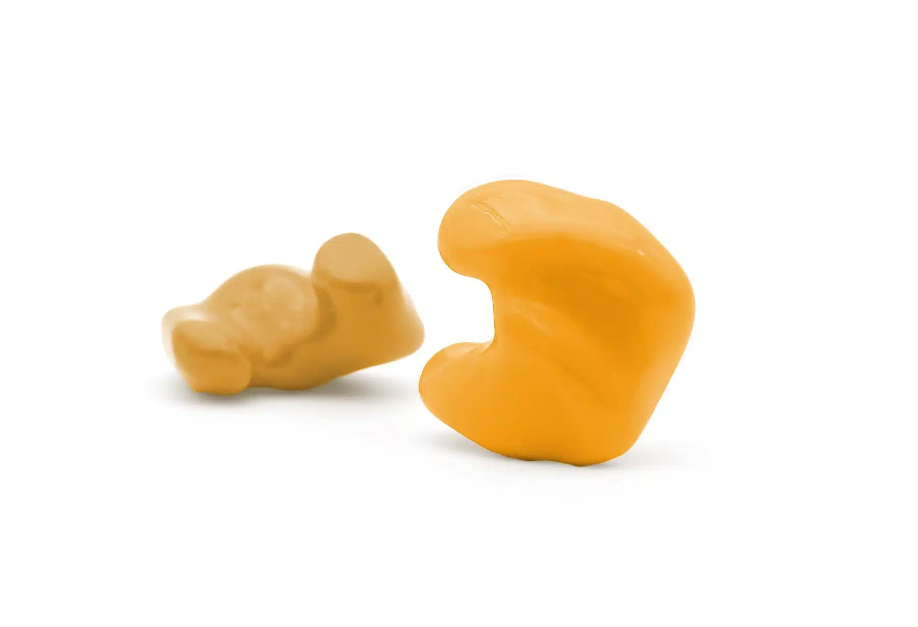 Sports shooting, industrial, concert, and motorcycle hearing protection earplugs in Orange.