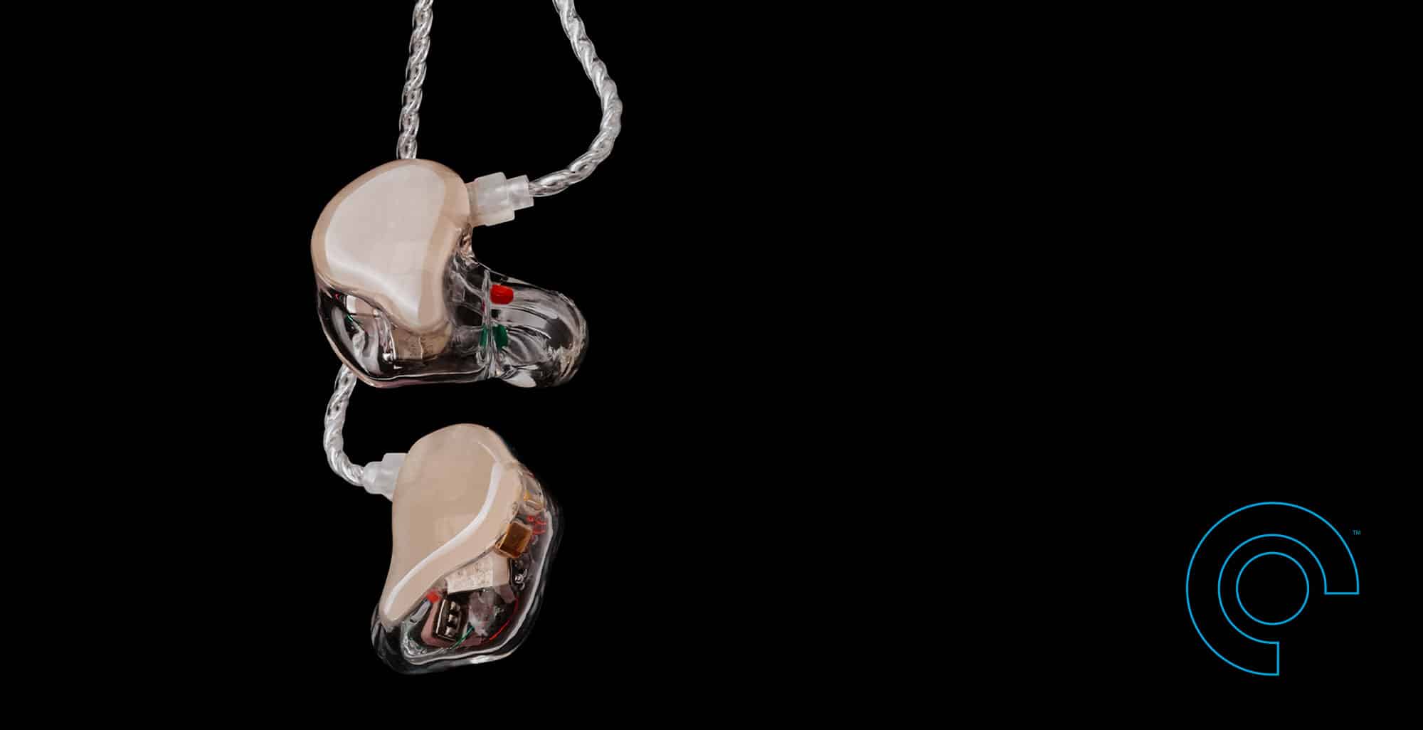 Alclair Audio Transparent Beige in-ear monitors - Desktop