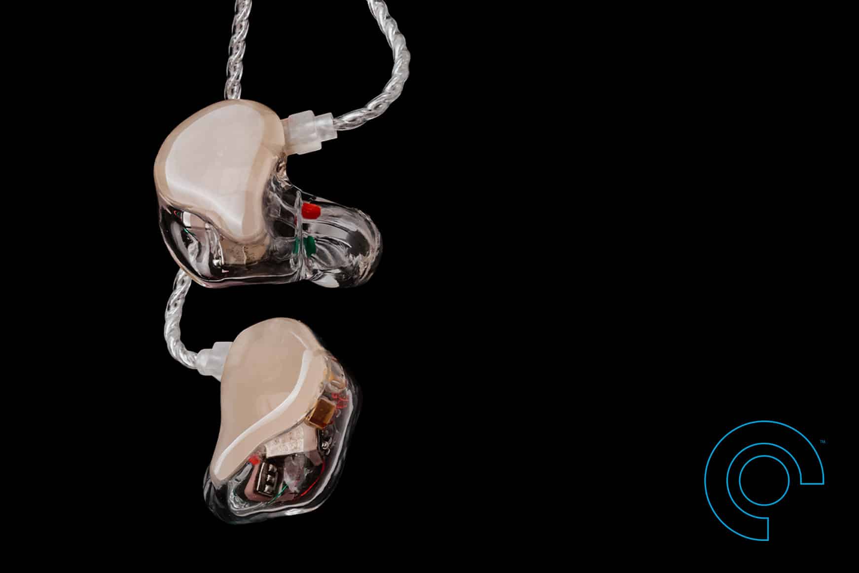 Alclair Audio Transparent Beige in-ear monitors - Tablet