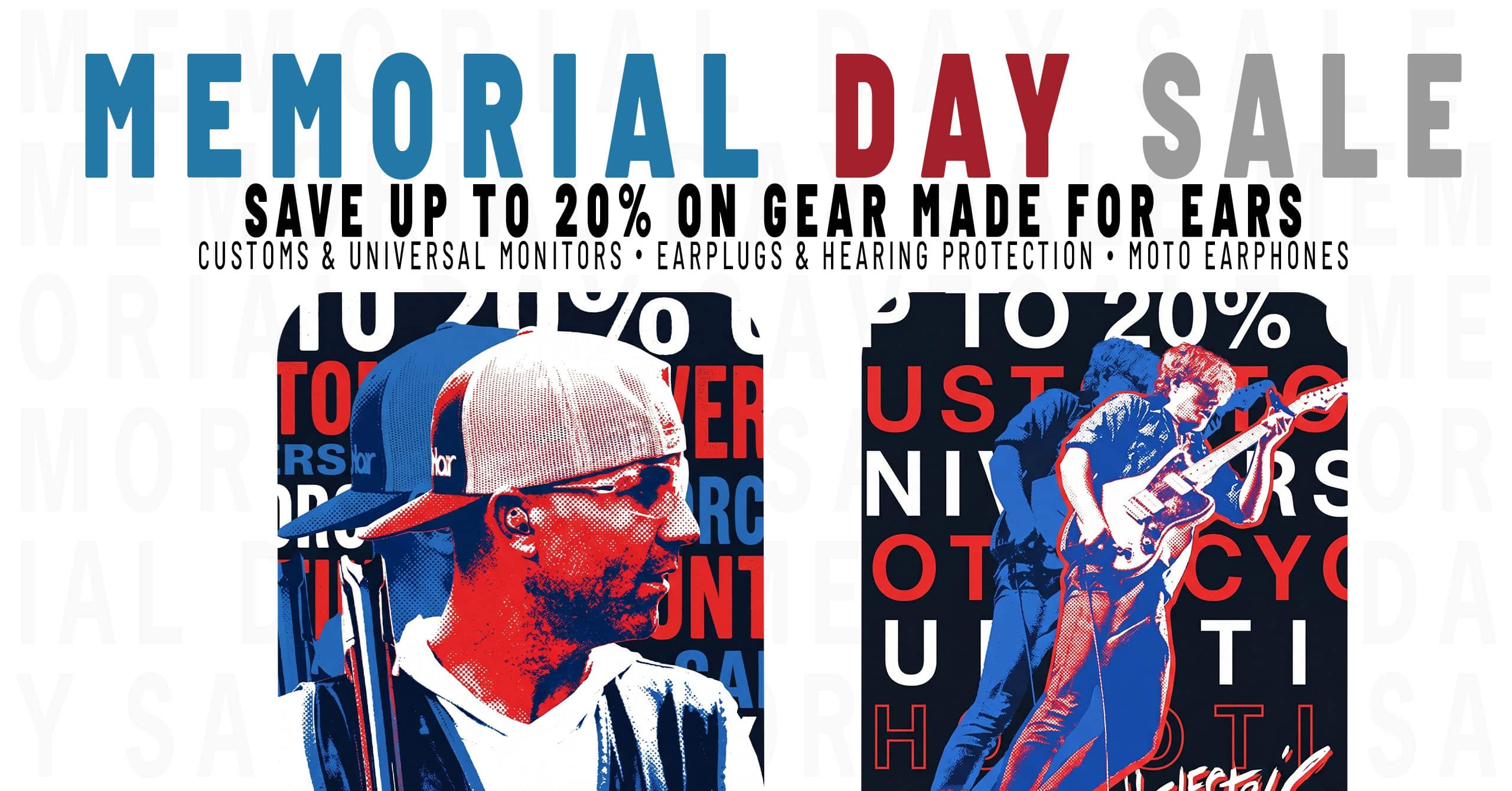 Alclair Audio Memorial Day Sale in Custom and universal in-ear monitors, earplugs, hearing protection, earphones - Desktop Image
