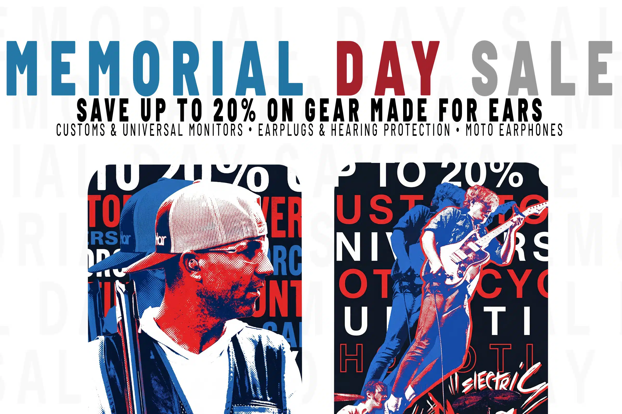 Alclair Audio Memorial Day Sale in Custom and universal in-ear monitors, earplugs, hearing protection, earphones - Tablet Image