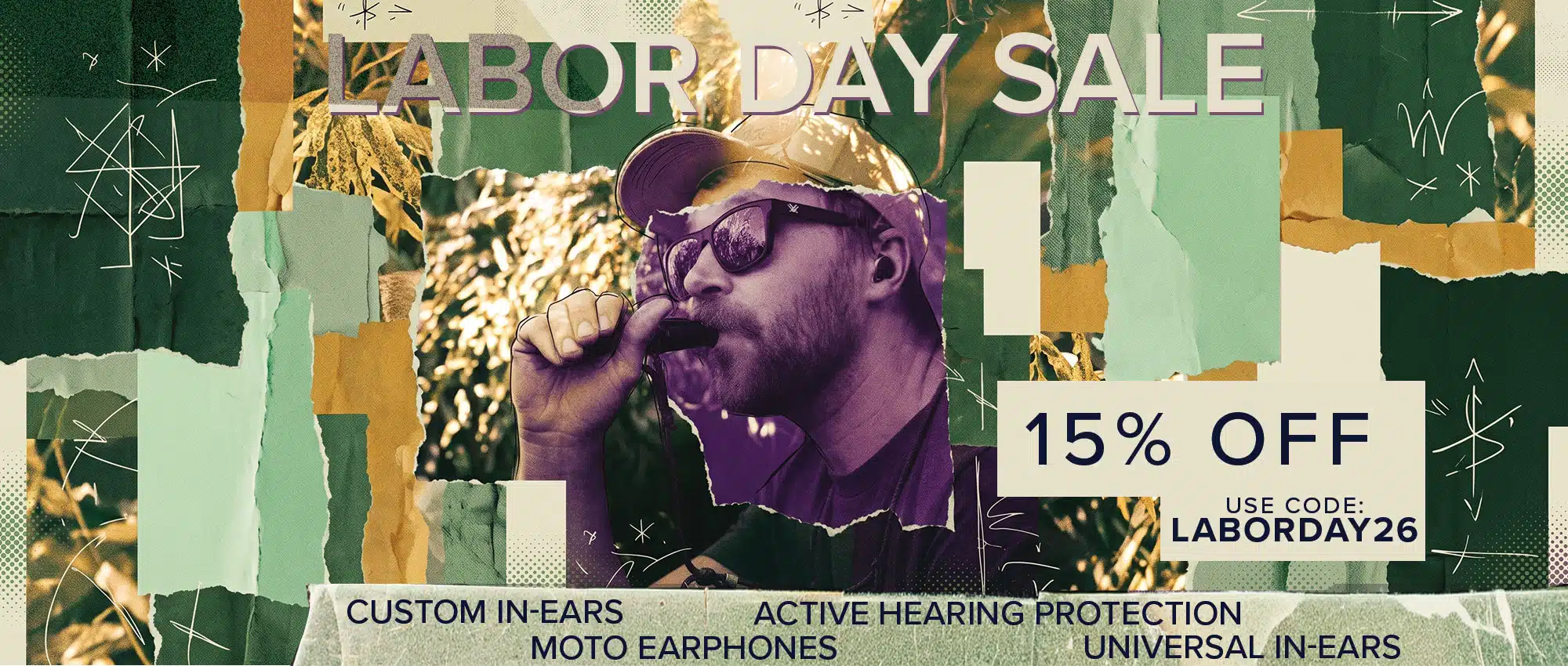 Labor Day Sale on hearing protection - desktop