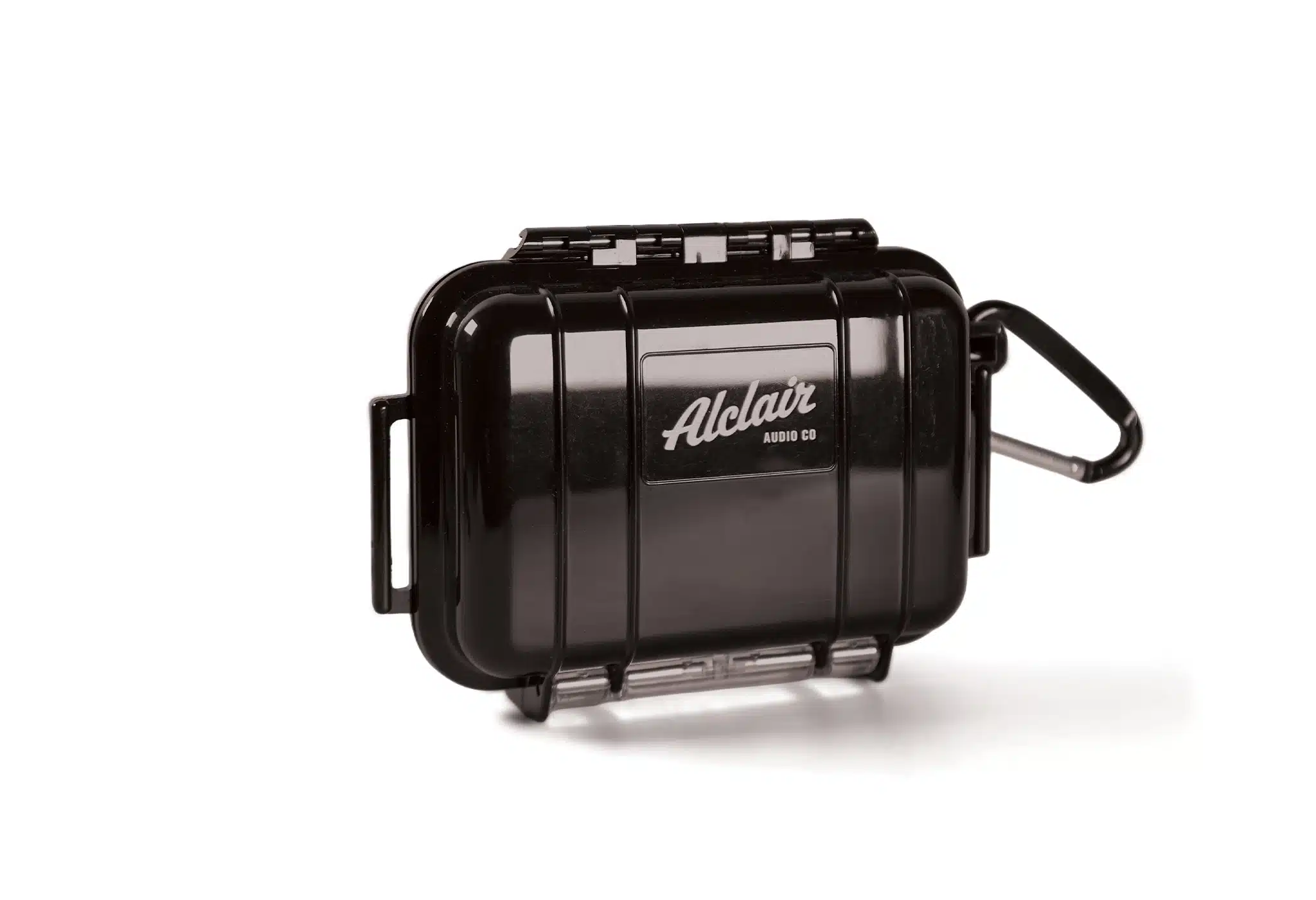 Pelican case for protecting in-ear monitors - Angle and closed